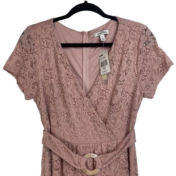 New Speechless Rose Lace A-line Dress Size Large - Picture 2 of 11